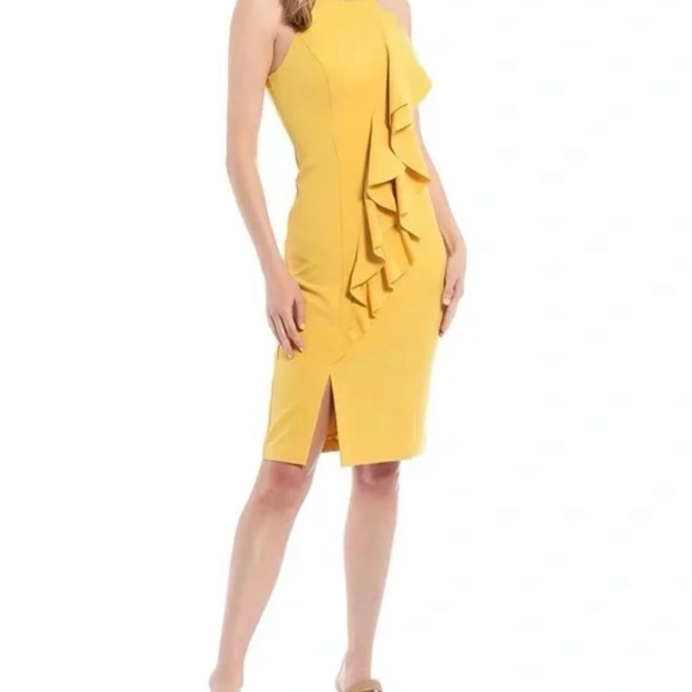 Vince Camuto Dresses Sleeveless Halter Neck with Ruffles